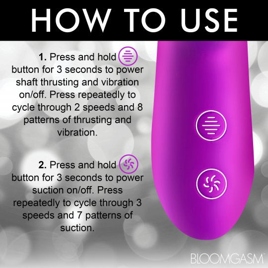 Thrusting and Sucking Silicone Rabbit Vibrator