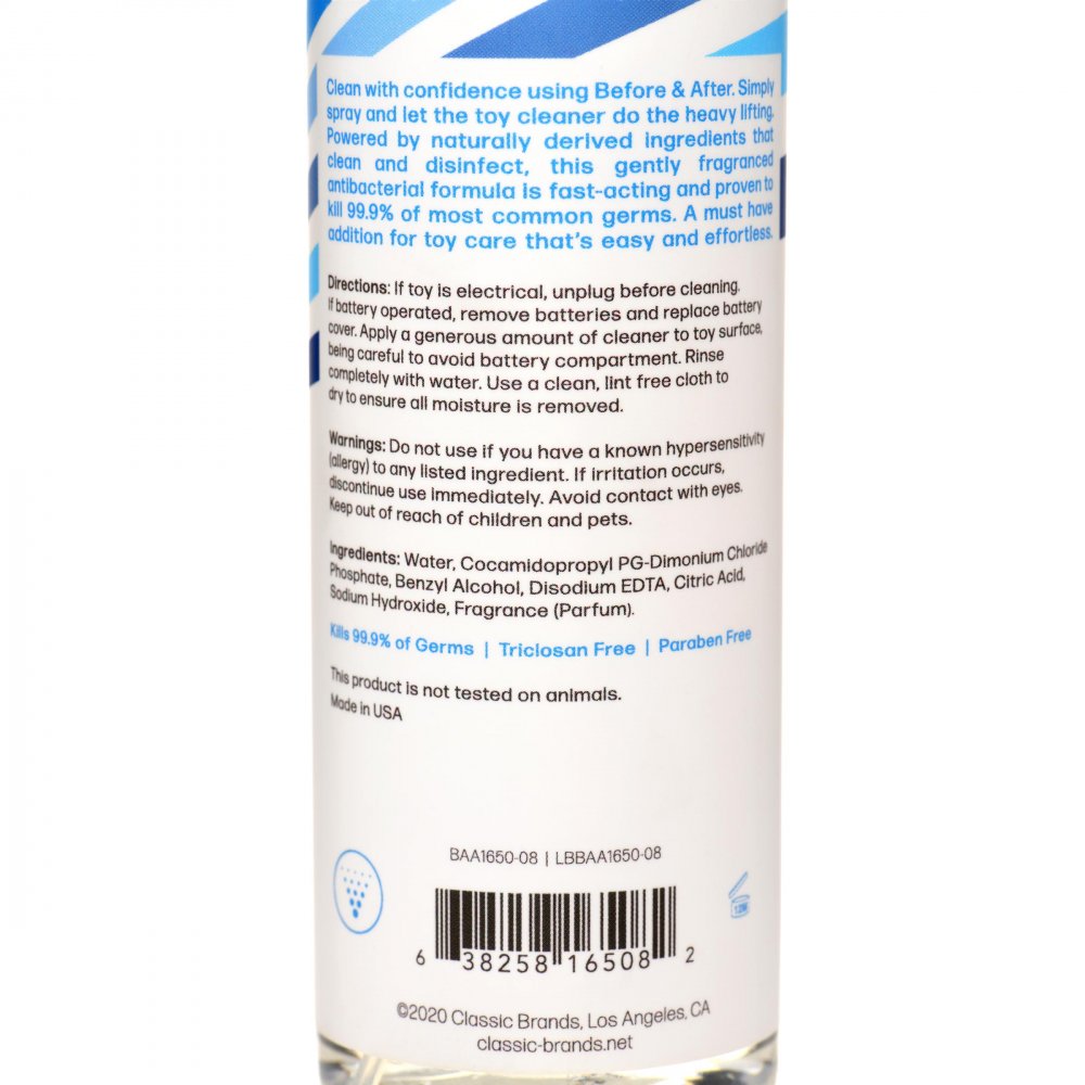 Before and After Anti-Bacterial Adult Toy Cleaner 8 fl.-oz.
