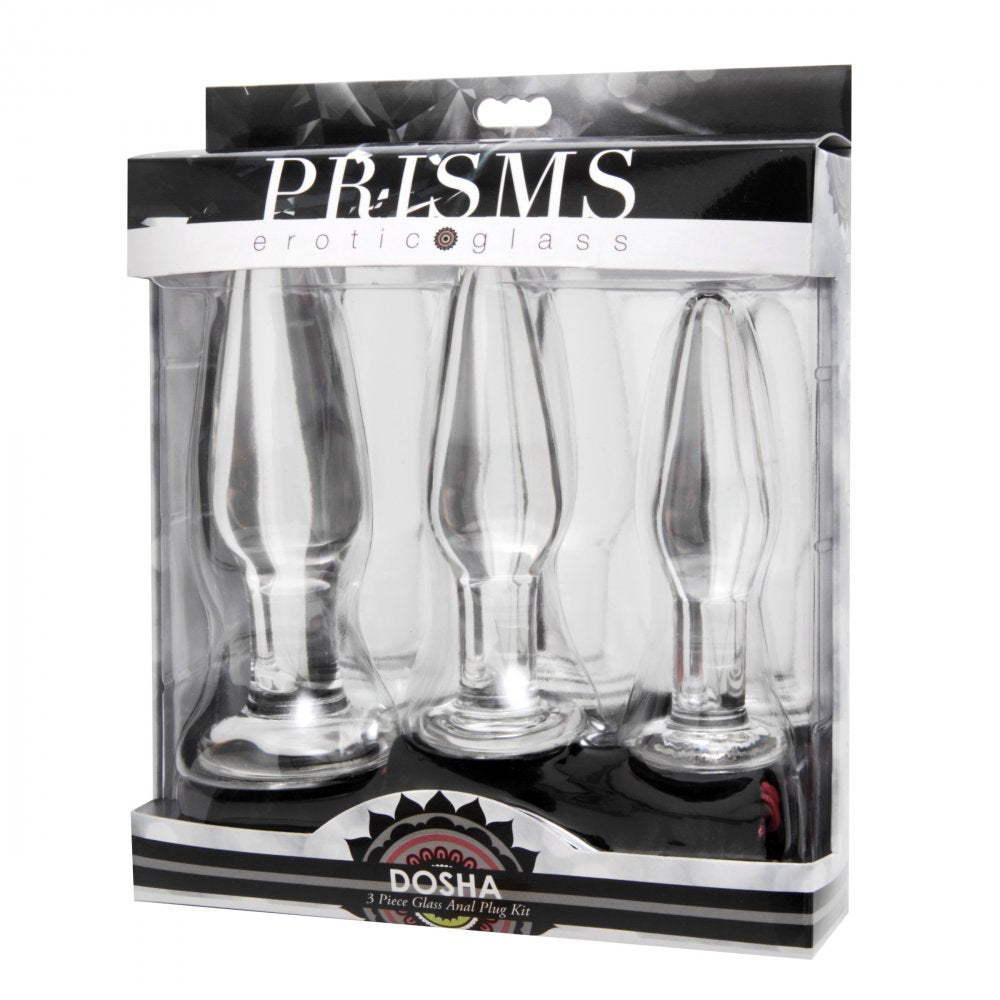 3-Piece Glass Anal Plug Kit