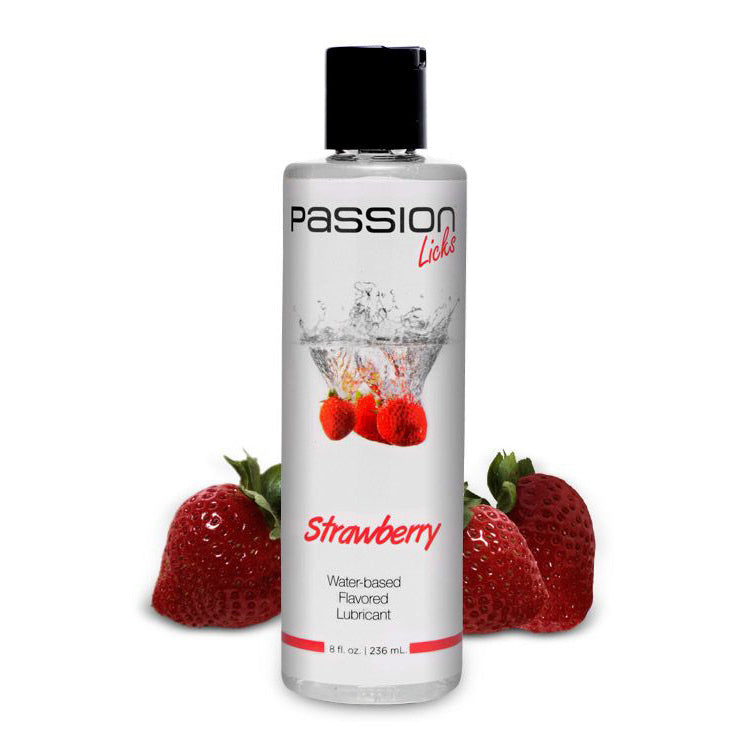 Passion Licks Water Based Flavored Lubricant - 8 oz.