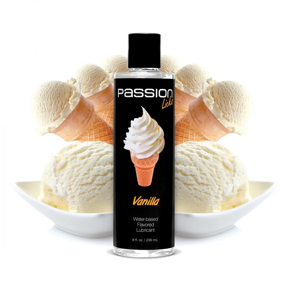 Passion Licks Water Based Flavored Lubricant - 8 oz.