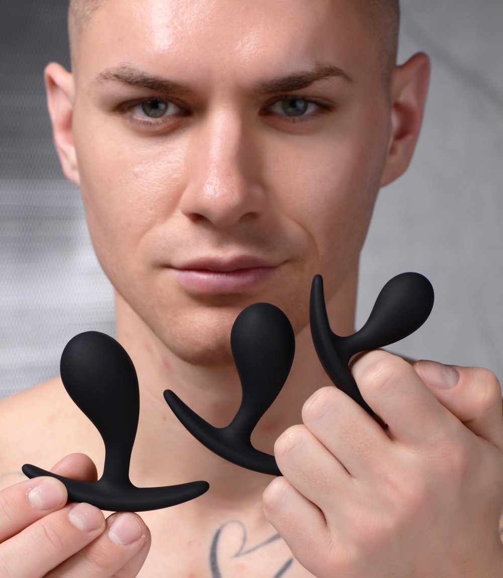 Dark Droplets 3 Piece Curved Anal Trainer Set