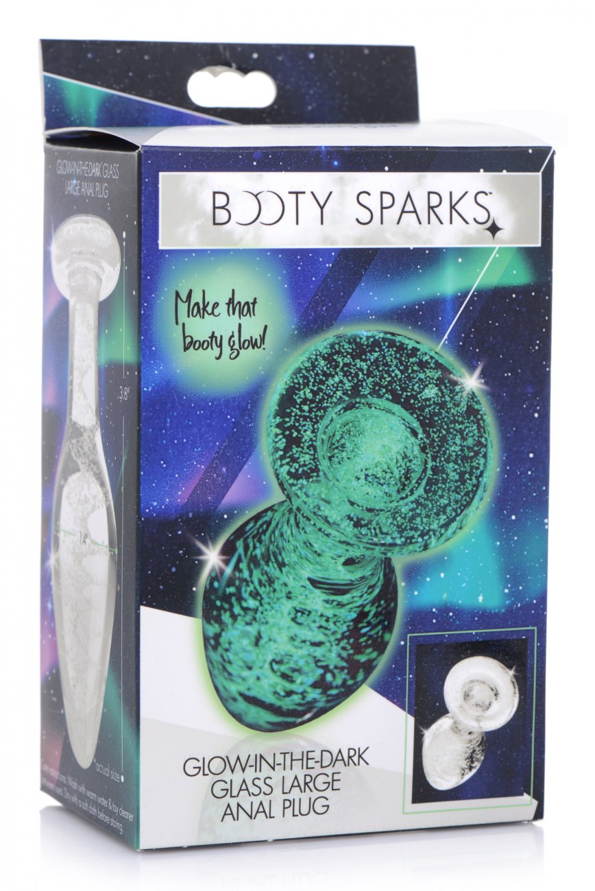 Glow-In-The-Dark Glass Anal Plug