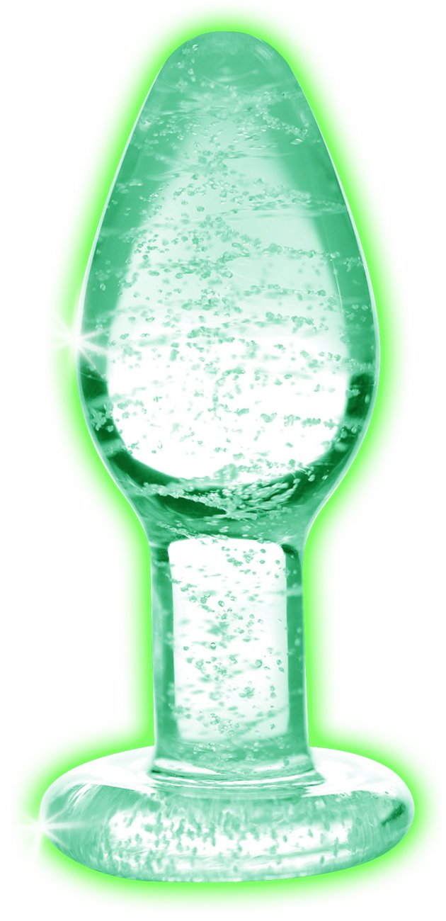 Glow-In-The-Dark Glass Anal Plug