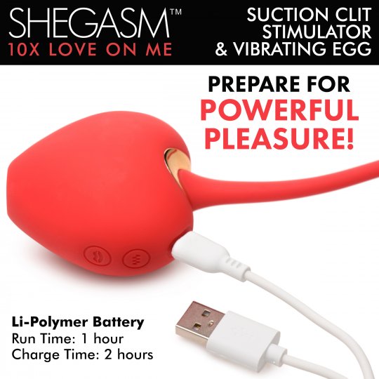 Love-on-Me Suction Clit Stimulator and Vibrating Egg