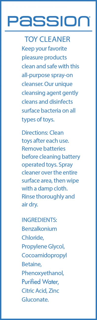 Passion Toy Cleaner - 8 oz.-fl.