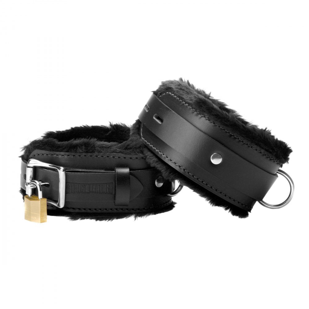 'Fur' Lined Leather Bondage Essentials Kit