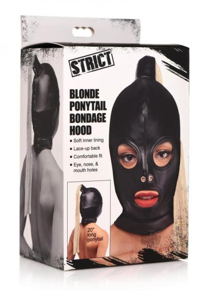 Blonde Ponytail Bondage Hood