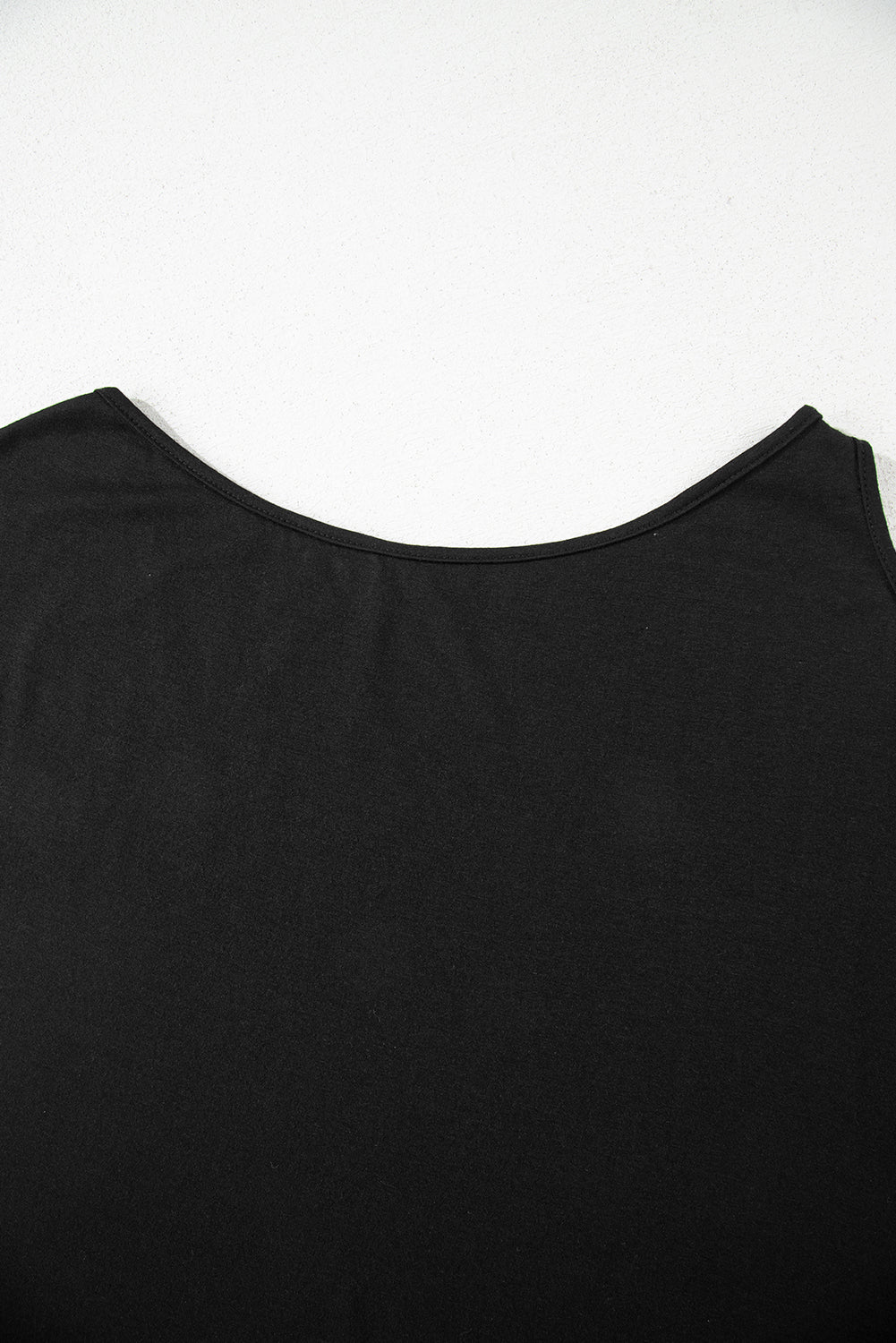 Solid Asymmetrical Neck Loose Casual T-Shirt