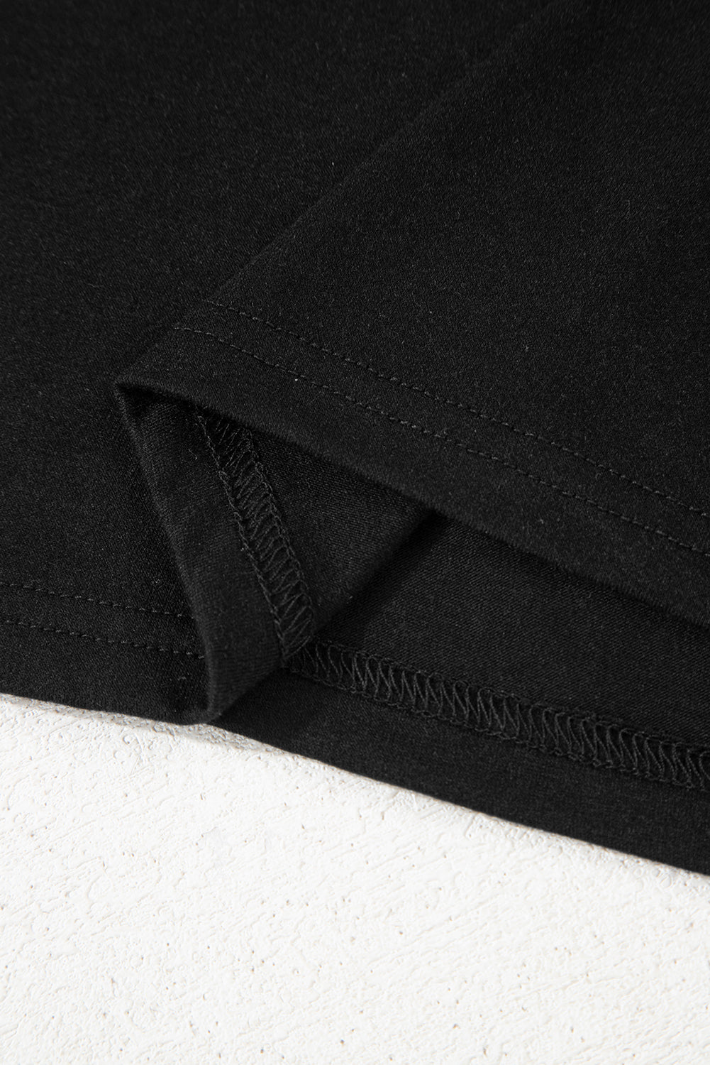 Solid Asymmetrical Neck Loose Casual T-Shirt