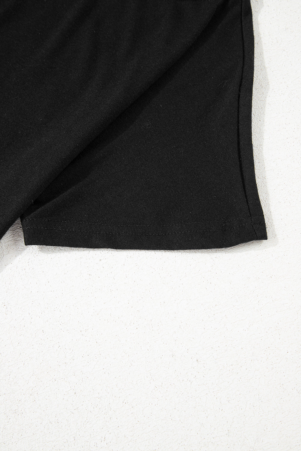 Solid Asymmetrical Neck Loose Casual T-Shirt