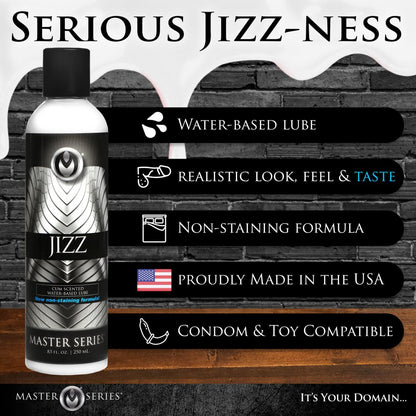 Jizz Water-Based Cum Scented Lube - 8.5 oz
