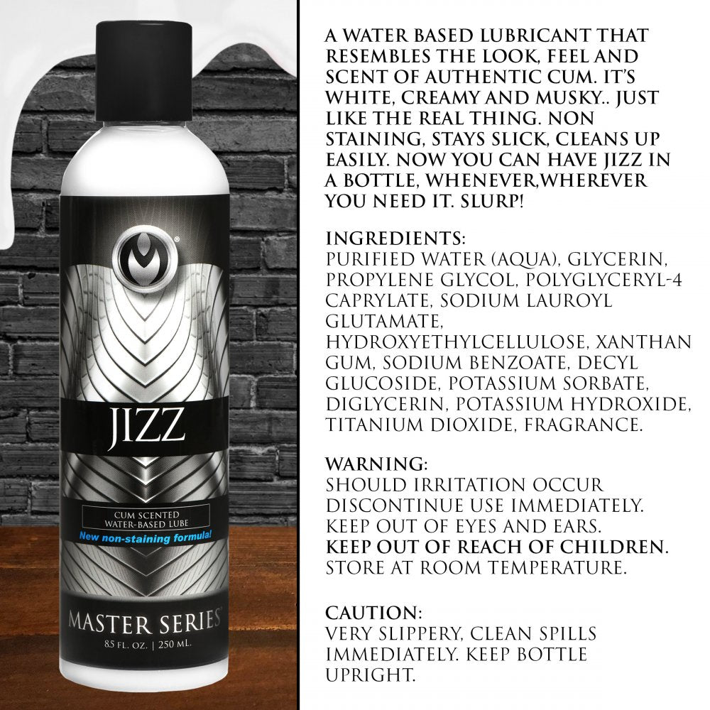 Jizz Water-Based Cum Scented Lube - 8.5 oz