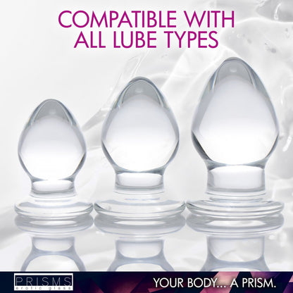 Triplets  3-Piece Glass Anal Plug Kit