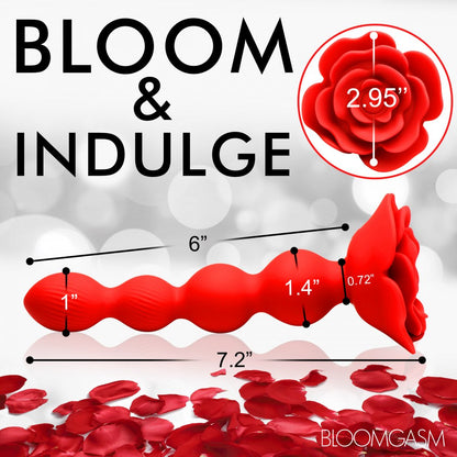 Rose Twirl Vibrating and Rotating Silicone Anal Beads