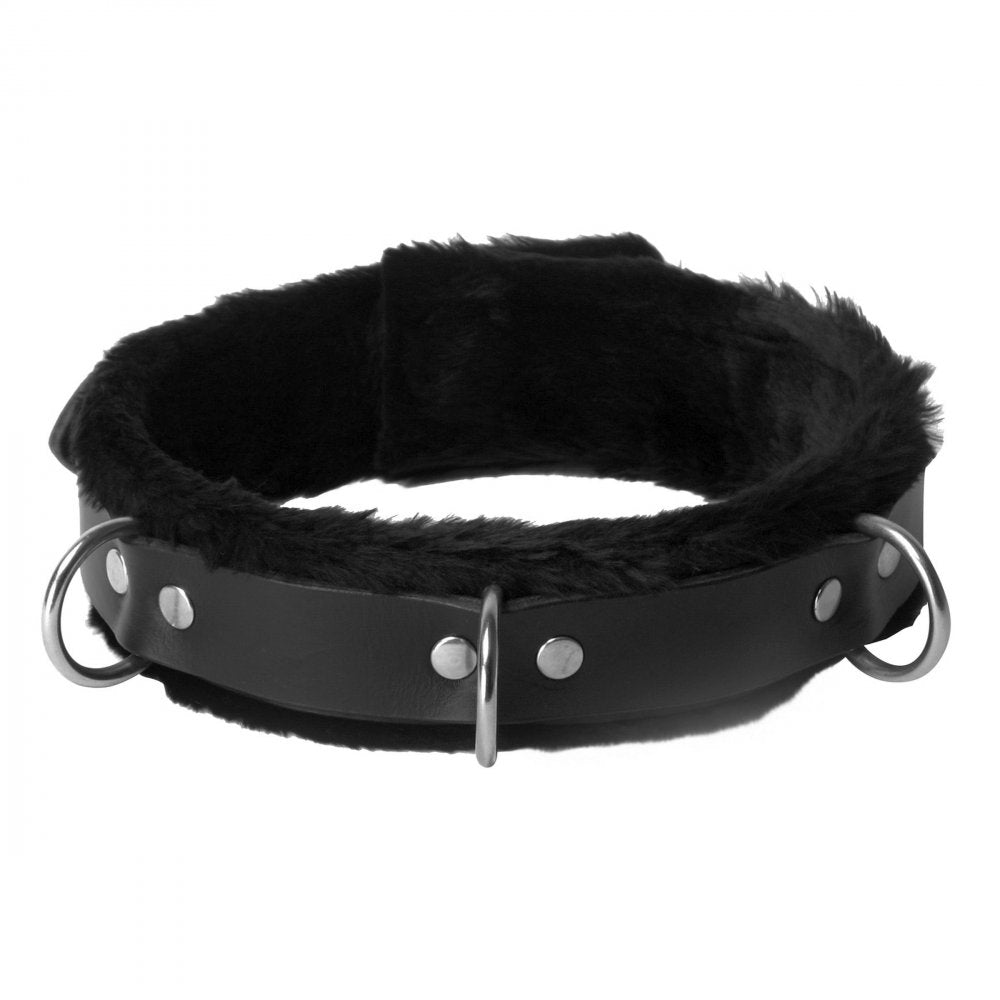 'Fur' Lined Leather Bondage Essentials Kit