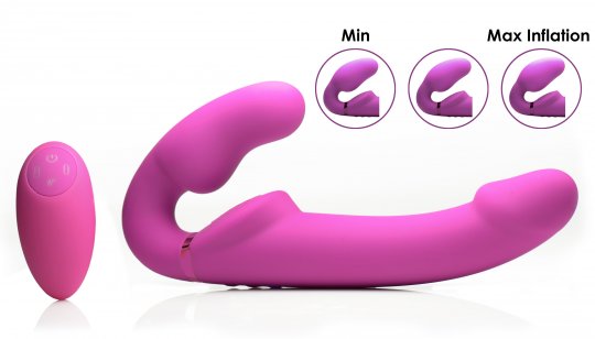 Inflatable Vibrating Ergo Fit Strapless Strap-On