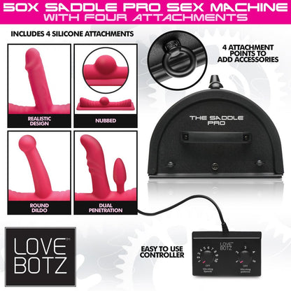 Saddle Pro Sex Machine with 4 Attachments
