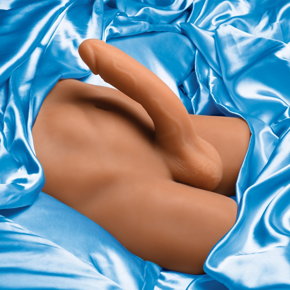 Male Ass Masturbator with Posable Dildo