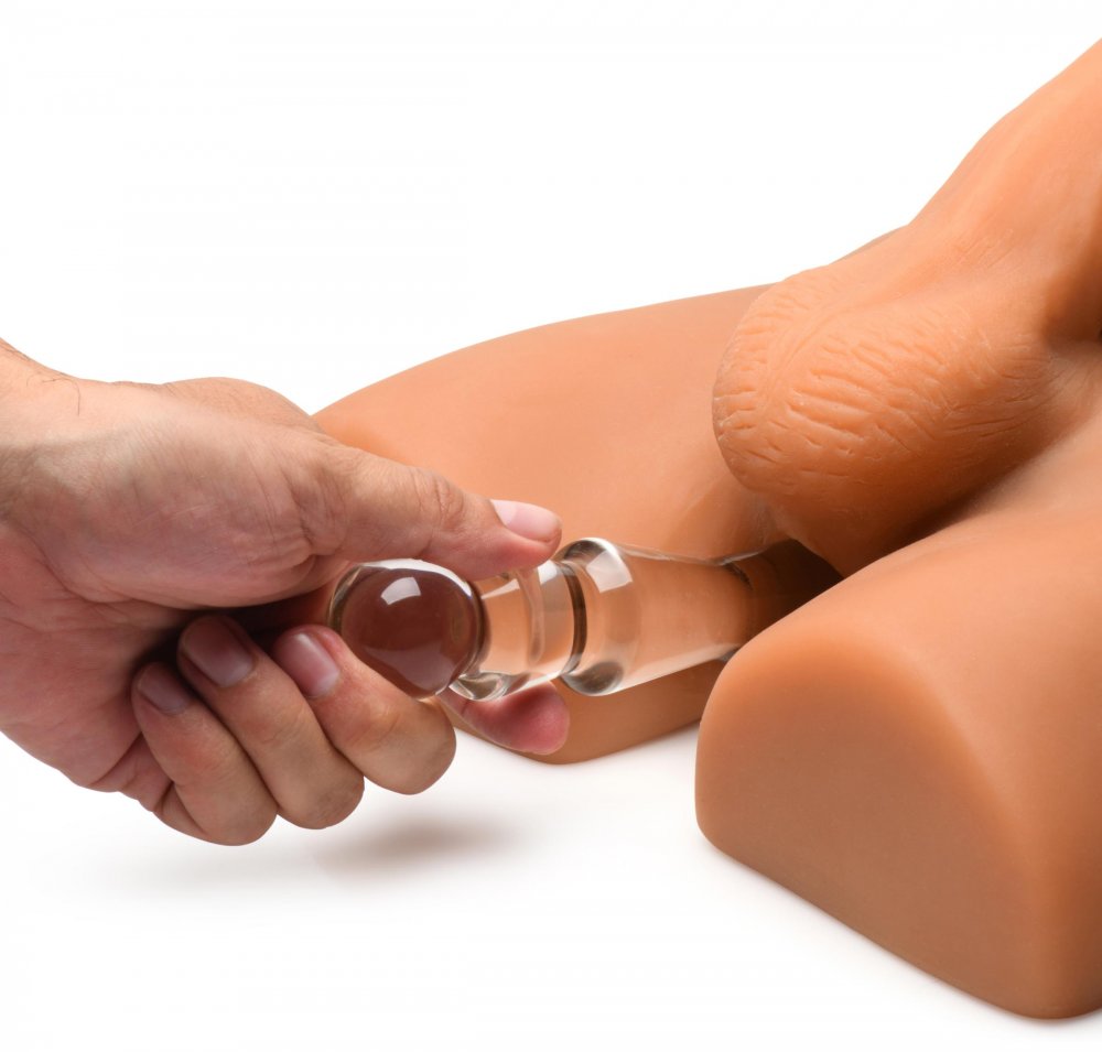 Male Ass Masturbator with Posable Dildo