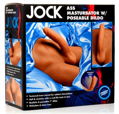 Male Ass Masturbator with Posable Dildo
