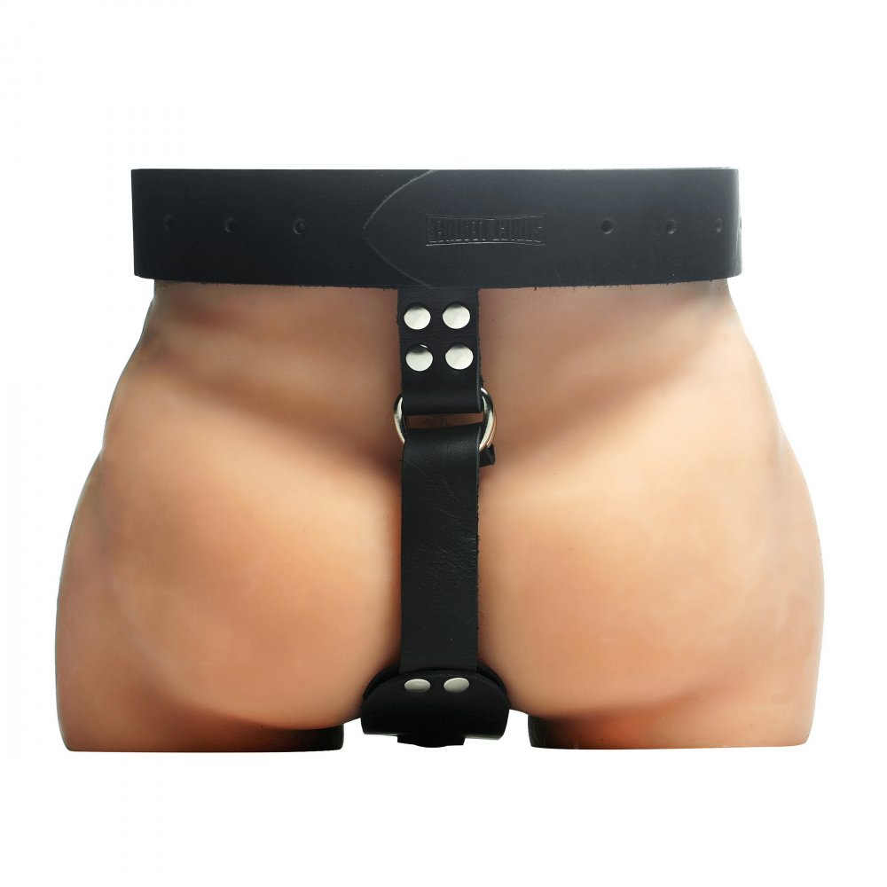 Leather Male Butt Plug Harness Me and Adam James Leather Male Butt Plug Harness Me and Adam James