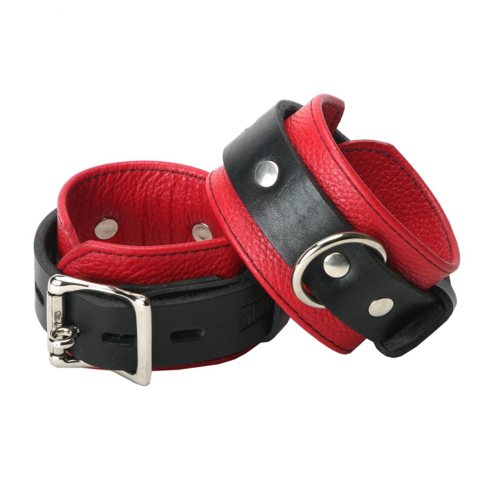 Leather Deluxe Locking Ankle Cuffs