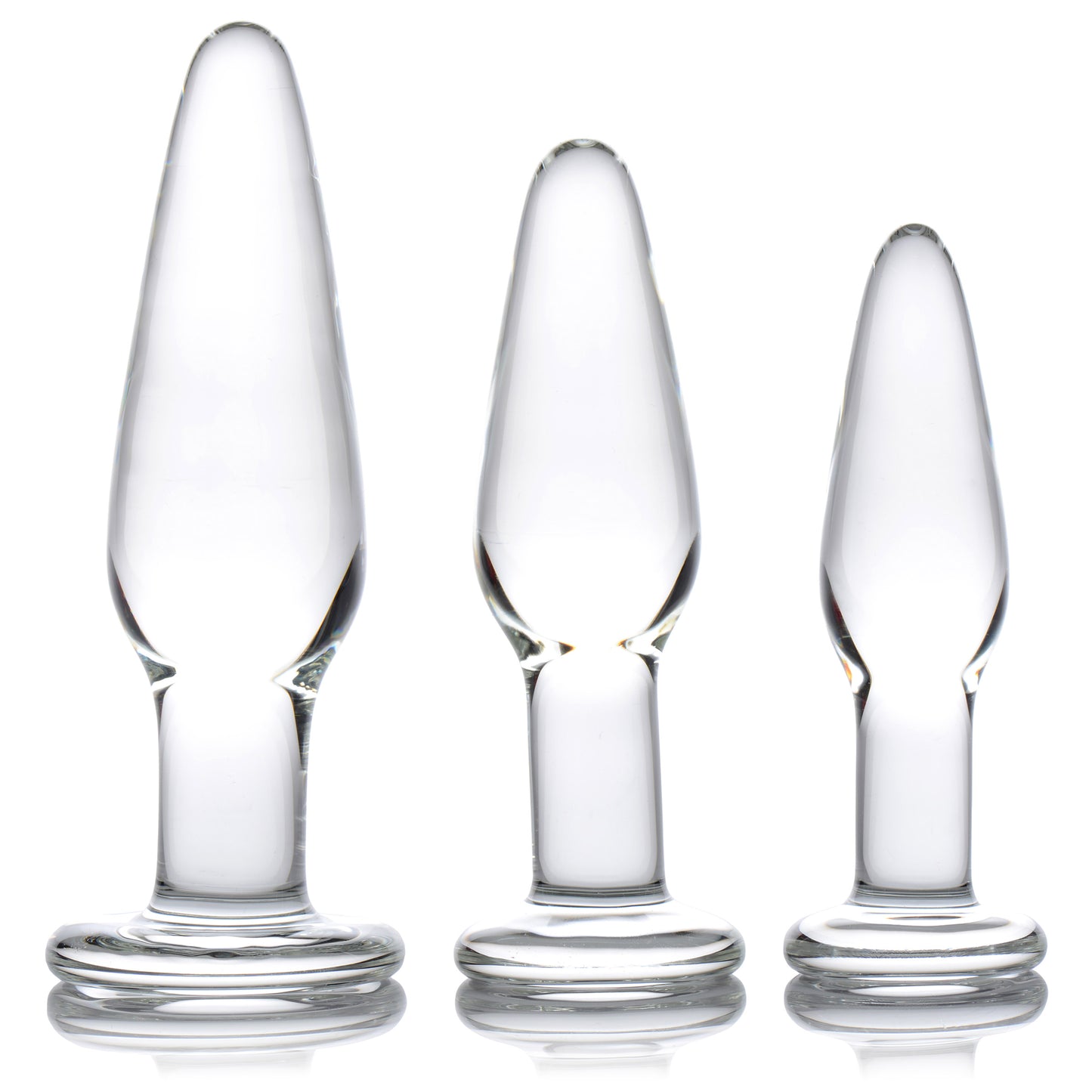 3-Piece Glass Anal Plug Kit