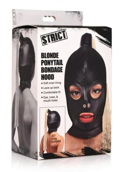 Blonde Ponytail Bondage Hood